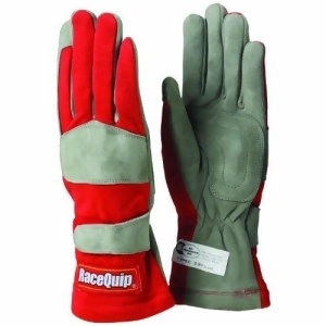 Racequip 351015 351 Series Large Red Sfi 3.3/1 One Layer Racing Gloves - All