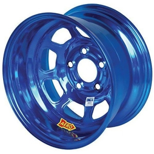 Aero Race Wheels 52-985020Blu 15X8 2In 5.00 Blue Chrome - All