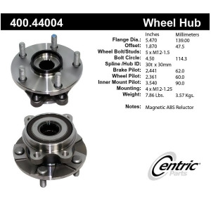 Centric 400.44005 Wheel Hub Assembly - All
