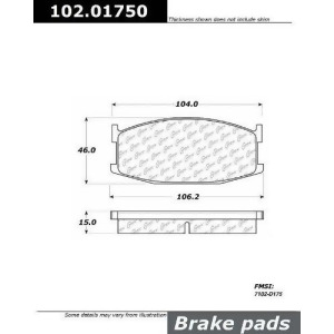 Centric Parts 102.01750 102 Series Semi Metallic Standard Brake Pad - All