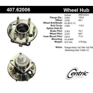 Centric 407.62006E Standard Axle Bearing And Hub Assembly - All