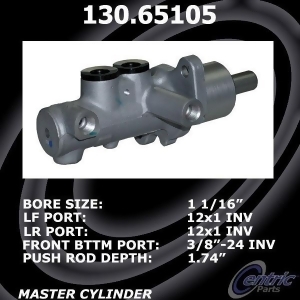 Brake Master Cylinder-Premium Master Cylinder Preferred Centric 130.65105 - All