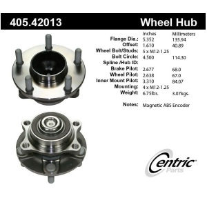 Centric 405.42013 Premium Axle Bearing And Hub Assembly - All