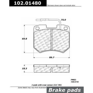 Centric Parts 102.01480 102 Series Semi Metallic Standard Brake Pad - All