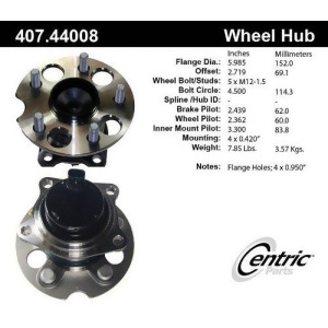 Centric 407.44008E Rear Wheel Hub And Bearing Assembly - All