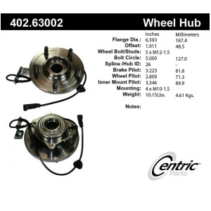 Centric 402.63003 Wheel Hub Assembly - All