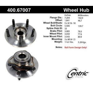 Centric 400.67008 Wheel Hub Assembly - All