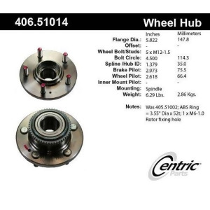 Centric 406.51014E Rear Wheel Hub And Bearing Assembly - All