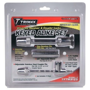 Trimax Sxtm3123 Stainless Steel Universal Keyed Alike Lock Set - All