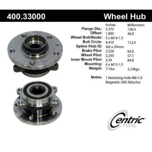 Centric 400.33001 Wheel Hub Assembly - All