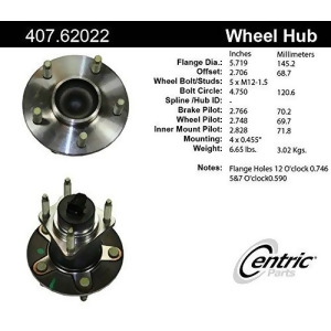 Centric Parts Wheel Bearing And Hub Assembly 407.62022E - All