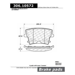 Stoptech 306.10572 Brake Pad - All