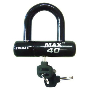 Trimax Max40Bk Ultra-High Max 40 Security Disc/Cable Lock Black - All