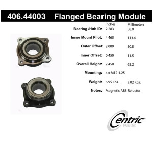 Centric 406.45000 Wheel Hub Assembly - All