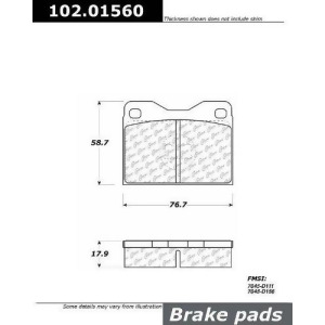Centric Parts 102.01560 102 Series Semi Metallic Standard Brake Pad - All