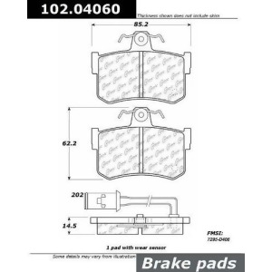 Centric Parts 102.04060 102 Series Semi Metallic Standard Brake Pad - All