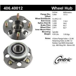 Centric 406.40013E Wheel Hub Assembly - All