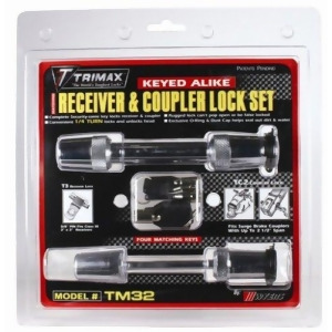 Trimax Tm32 Premium Coupler Lock Keyed-Alike Hardened Steel Lock Set - All