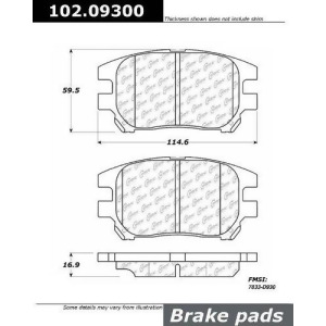 Centric Parts 102.09300 102 Series Semi Metallic Standard Brake Pad - All