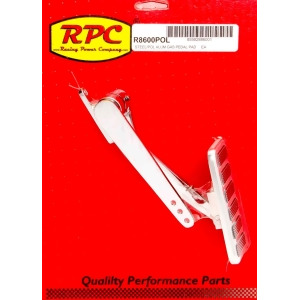Racing Power Company R8600Pol Polished Aluminum Gas Pedal With Steel Pad Arm - All