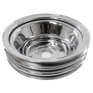 Racing Power Company R9608 Chrome Lwp Triple Groove Crank Pulley - All