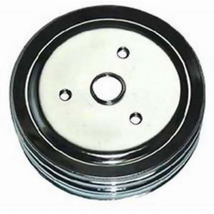 Racing Power R8963 Chrome Sb Chevy Triple Groove Pulley Swp Lower - All