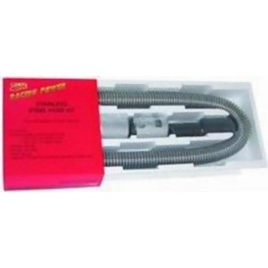 Racing Power Company R7311 48In Stainless Hose Kit W/Chrome Ends - All