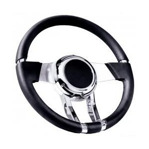 Flaming River Fr20150 Black Waterfall Steering Wheel - All
