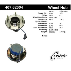 Centric 407.62005 Wheel Hub Assembly - All