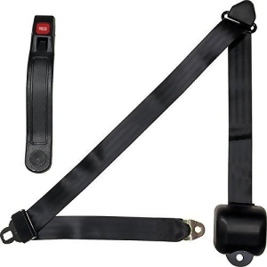 Seat Belt 3-Point Retractable Black - All