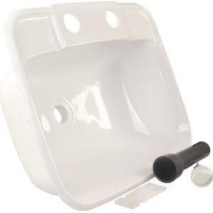Jr Products 95351 White Molded Lavatory Sink - All