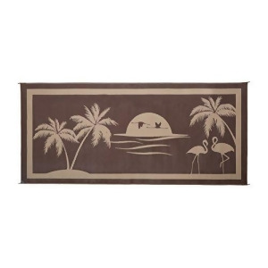 Stylish Camping To8187 Brown/Beige 8'x18' Tropical Oasis Mat - All