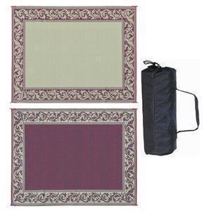 Stylish Camping Rc5 Classical Mat Burgundy/Beige Reversible 8' X 20' - All