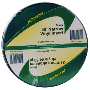 Jr Products 11261 Black 50 Foot Narrow Vinyl Insert - All