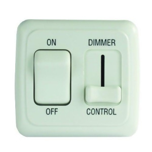 Jr Products 12065 White Dimmer On/Off Switch With Bezel - All
