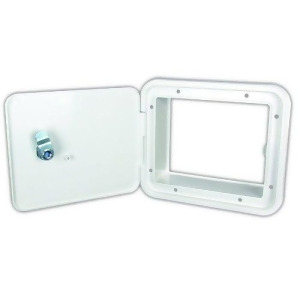 Jr Products E8102-a Polar White Key Lock Multi-Purpose Hatch - All