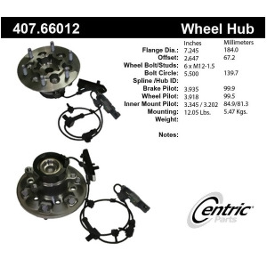 Centric 407.66013 Wheel Hub Assembly - All