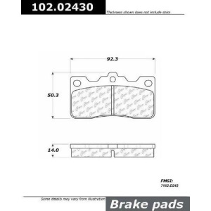 Centric Parts 102.02430 102 Series Semi Metallic Standard Brake Pad - All
