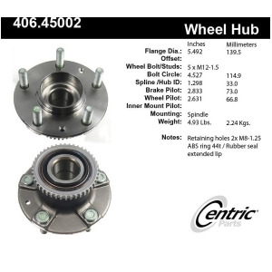 Centric 406.45003 Wheel Hub Assembly - All