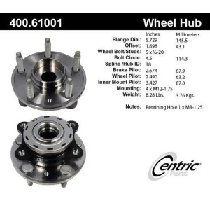Centric 400.61002E Wheel Hub Assembly - All