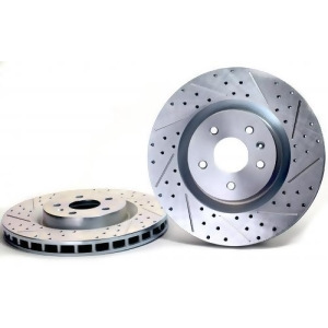 Baer 55175-020 Sport Rotors Slotted Drilled Zinc Plated Front Brake Rotor Set Pair - All