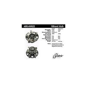 Centric 405.40022E Rear Wheel Hub And Bearing Assembly - All