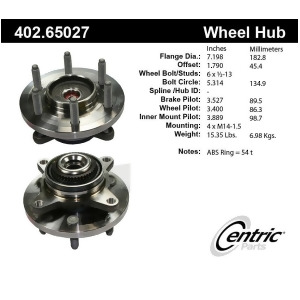 Centric 402.65028 Wheel Hub Assembly - All