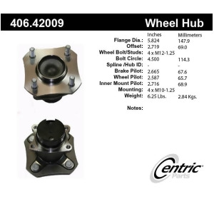 Centric 406.43000 Wheel Hub Assembly - All
