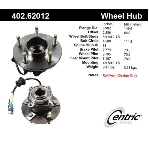 Centric 402.62013 Wheel Hub Assembly - All