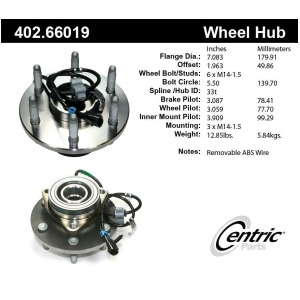 Centric 402.67000 Wheel Hub Assembly - All