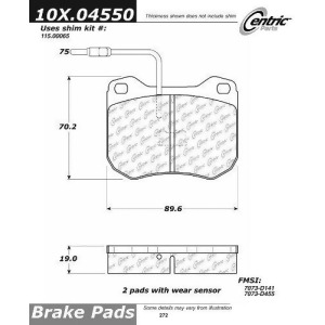 Centric Parts 102.04550 102 Series Semi Metallic Standard Brake Pad - All
