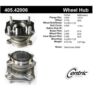 Centric 405.42006 Premium Axle Bearing And Hub Assembly - All