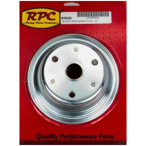Racing Power Company R9606 Chrome Lwp Single Groove Crank Pulley - All