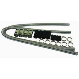 Racing Power R7313 Chrome 44 Stainless Steel Heater Hose Kit With Polished - All